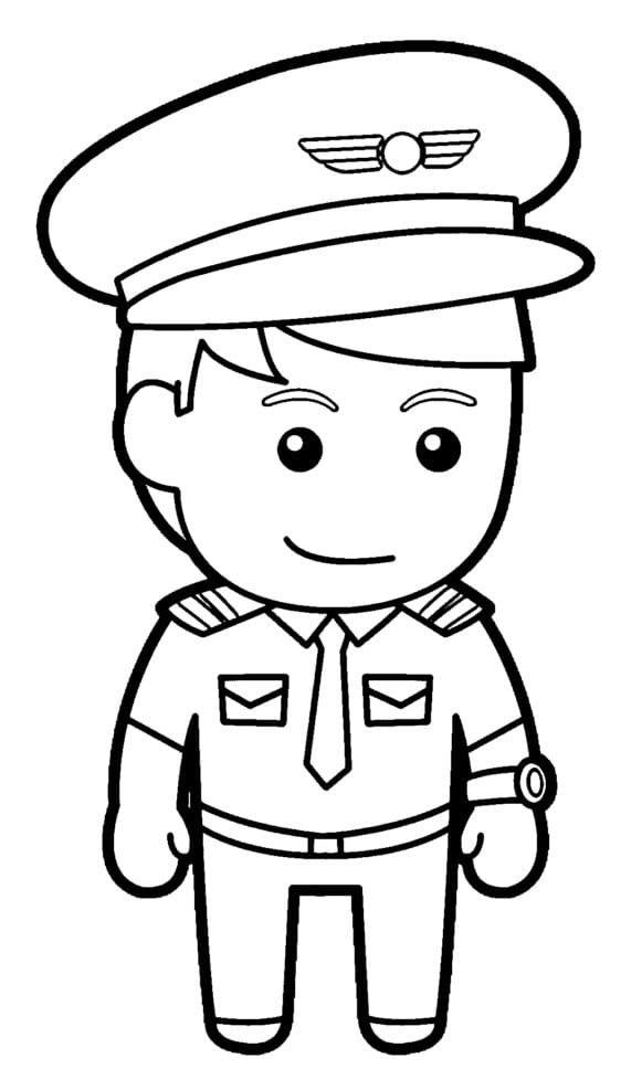 Desenho dePequeno Piloto para colorir