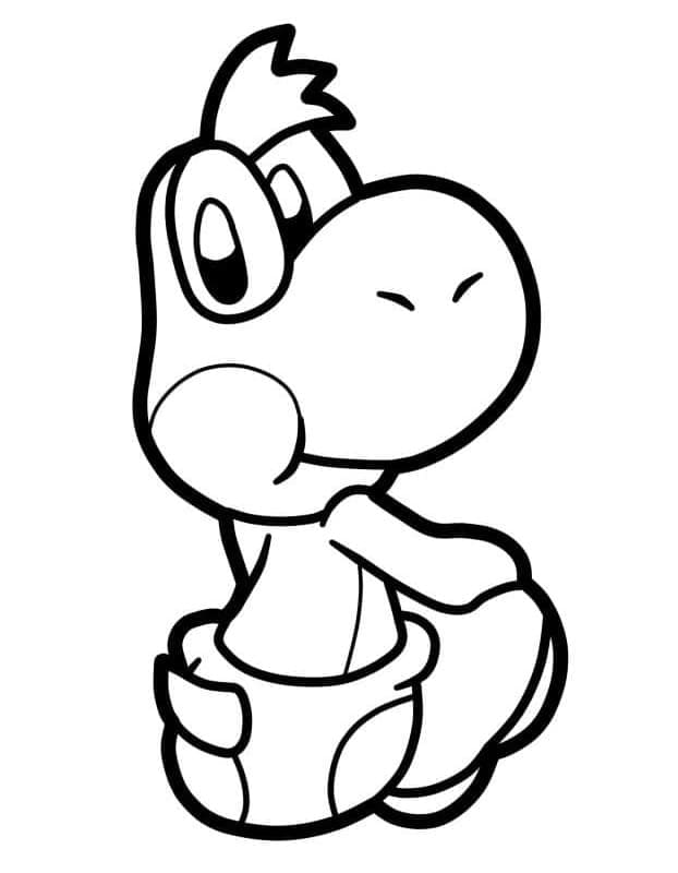 Desenho dePequeno Yoshi para colorir