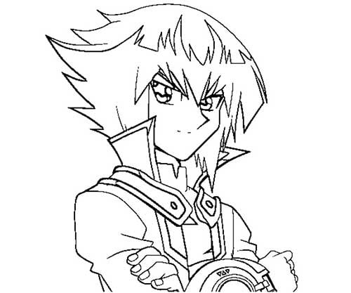 Desenho dePersonagem de Yu-Gi-Oh! 2 para colorir