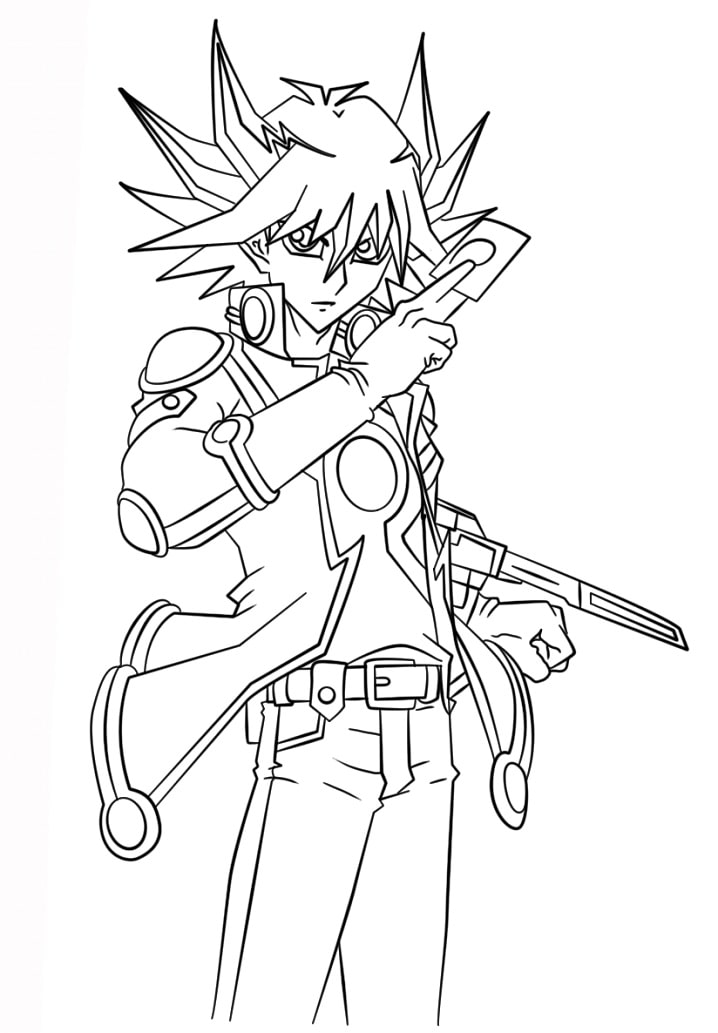 Desenho dePersonagem de Yu-Gi-Oh! 5 para colorir