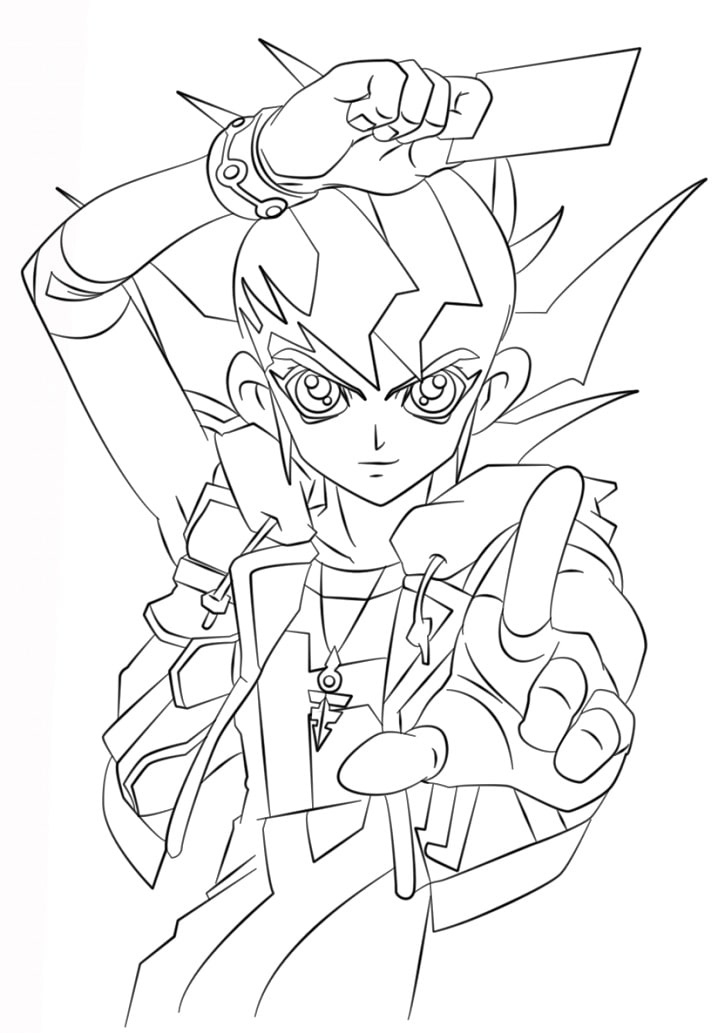 Desenho dePersonagem de Yu-Gi-Oh! 6 para colorir