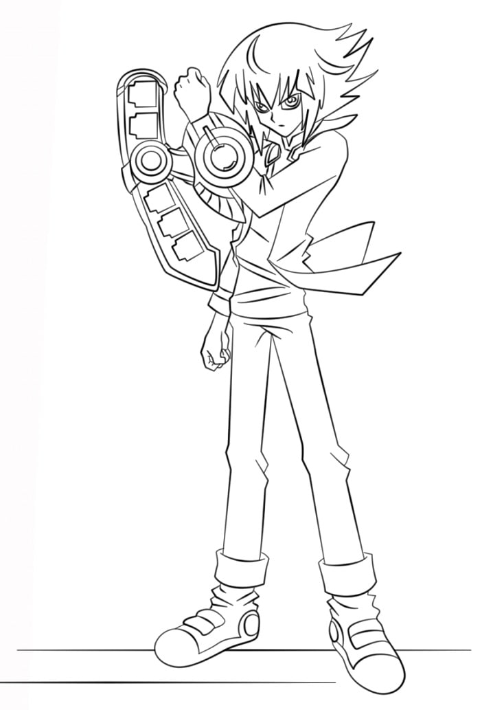 Desenho dePersonagem de Yu-Gi-Oh! 9 para colorir