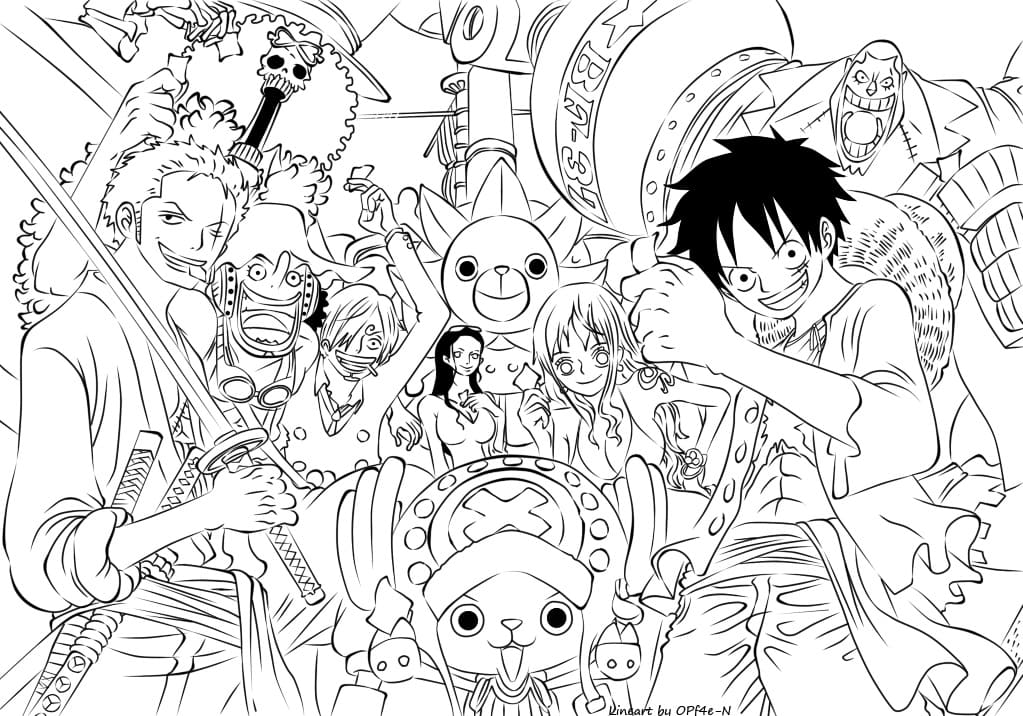 Desenhos de One Piece para colorir