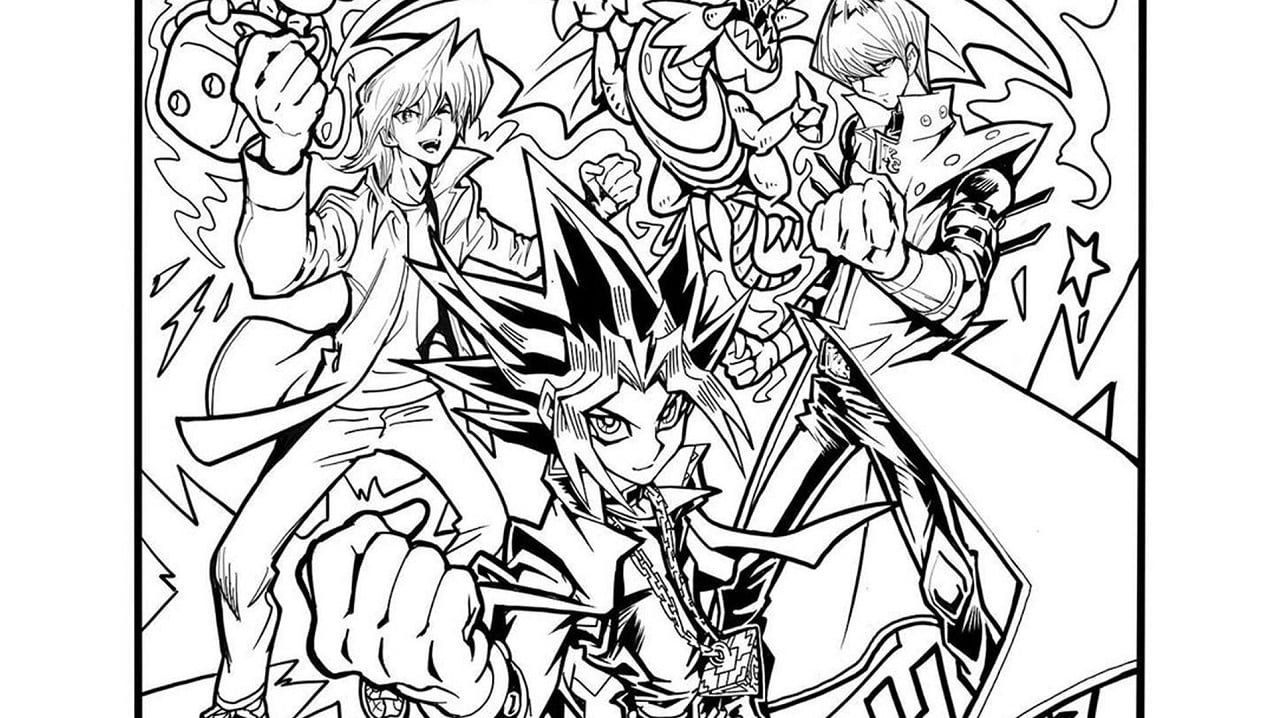 Desenho dePersonagens de Yu-Gi-Oh! para colorir