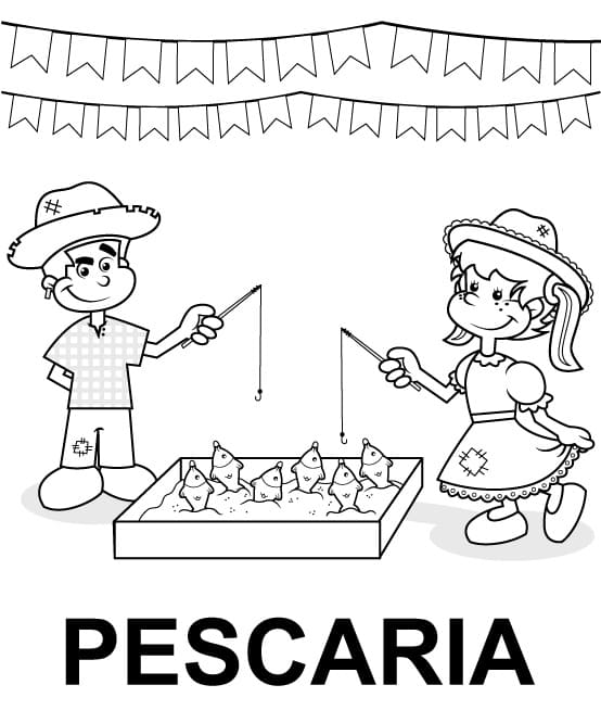 Desenho dePescaria 1 para colorir