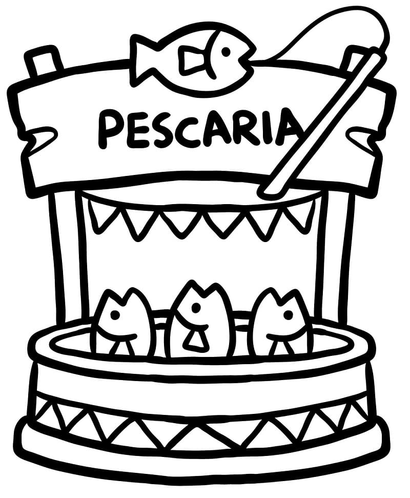 Desenho dePescaria 2 para colorir