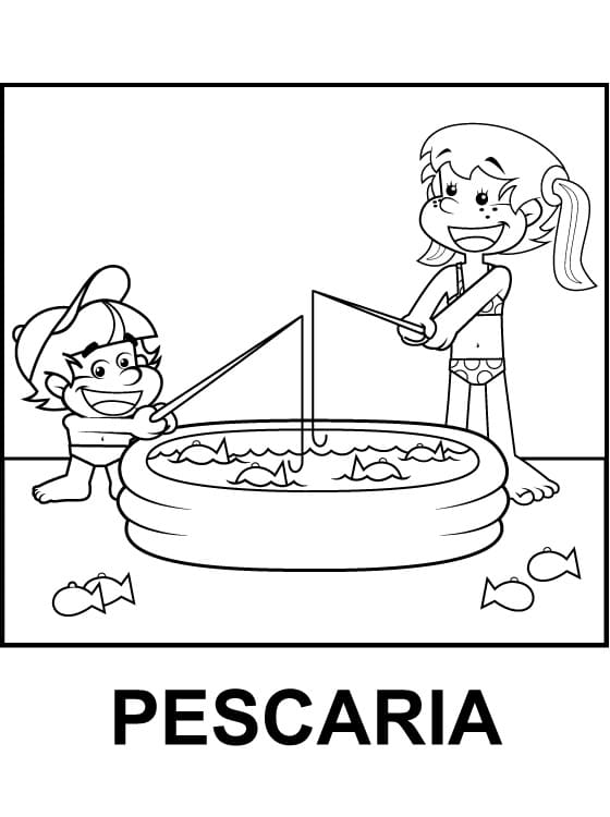 Desenho dePescaria 4 para colorir