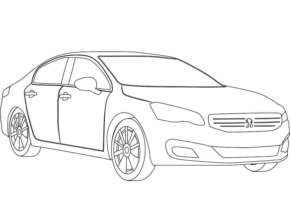 Desenho de Peugeot 508 para colorir