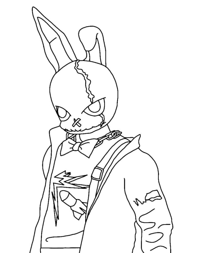 Desenho dePhantom Bunny Free Fire para colorir