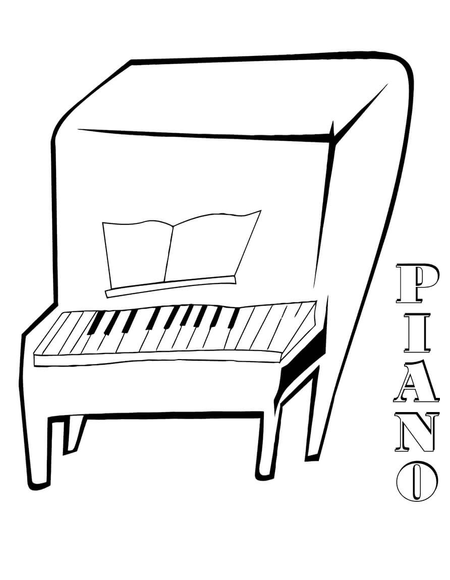 Desenho dePiano Normal 2 para colorir