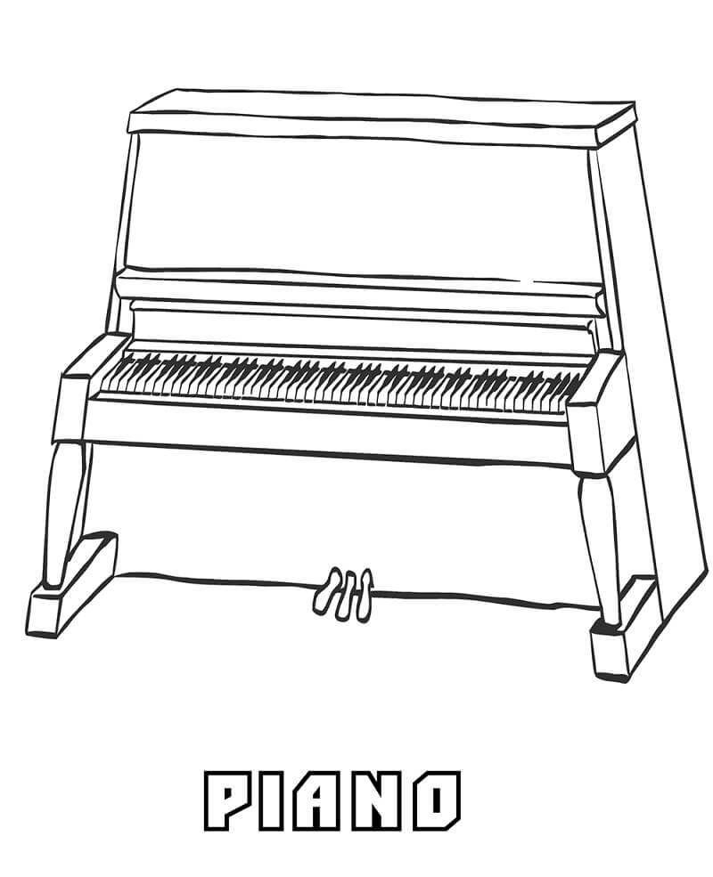 Desenhos de Piano para colorir