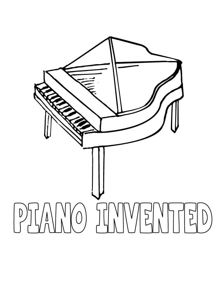 Desenho de Piano Normal para colorir