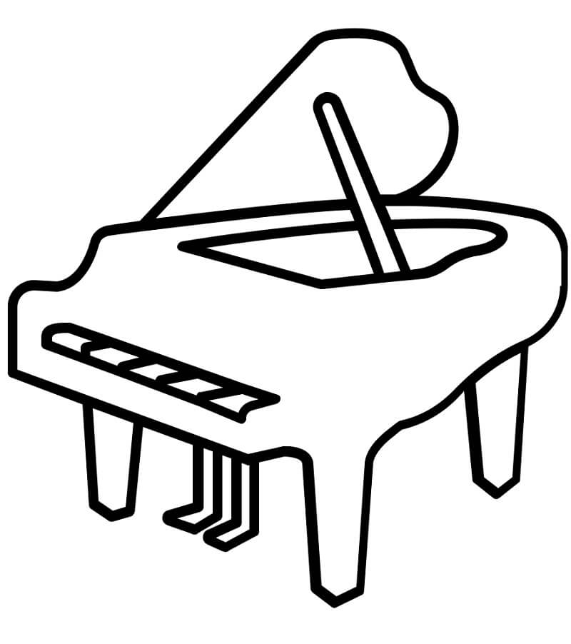 Desenho dePiano Simples para colorir