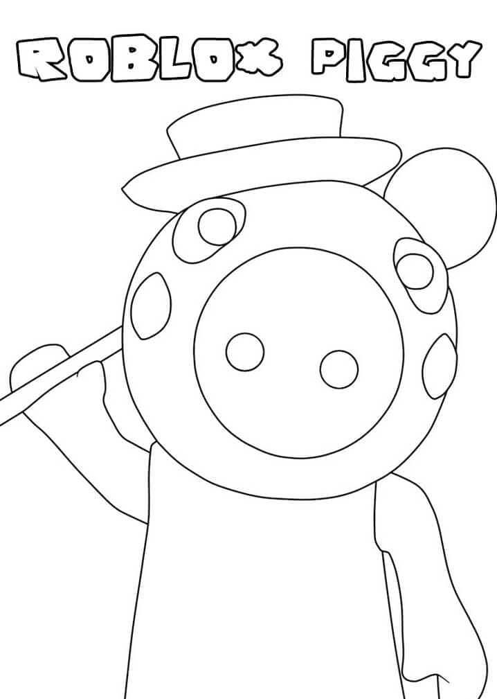 Desenho dePiggy Roblox 1 para colorir