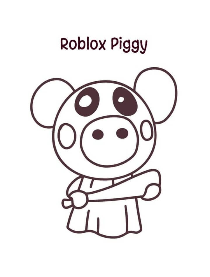 Desenho dePiggy Roblox 5 para colorir