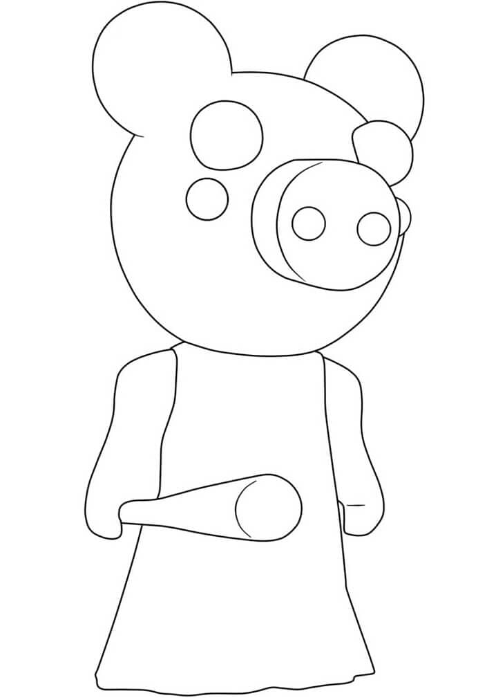 Desenho dePiggy Roblox 6 para colorir