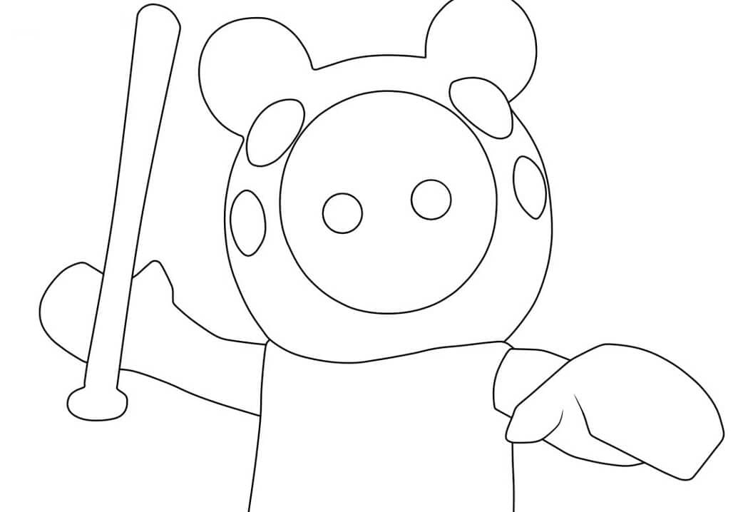 Desenho dePiggy Roblox 7 para colorir