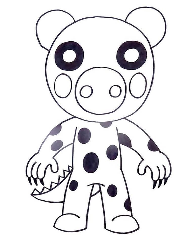 Desenho dePiggy Roblox para colorir