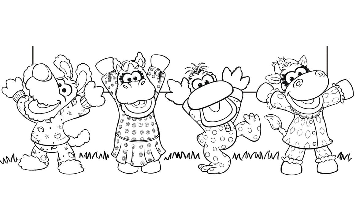 Desenho dePijanimais 3 para colorir