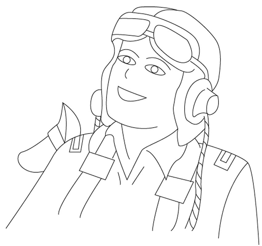 Desenho dePiloto 1 para colorir