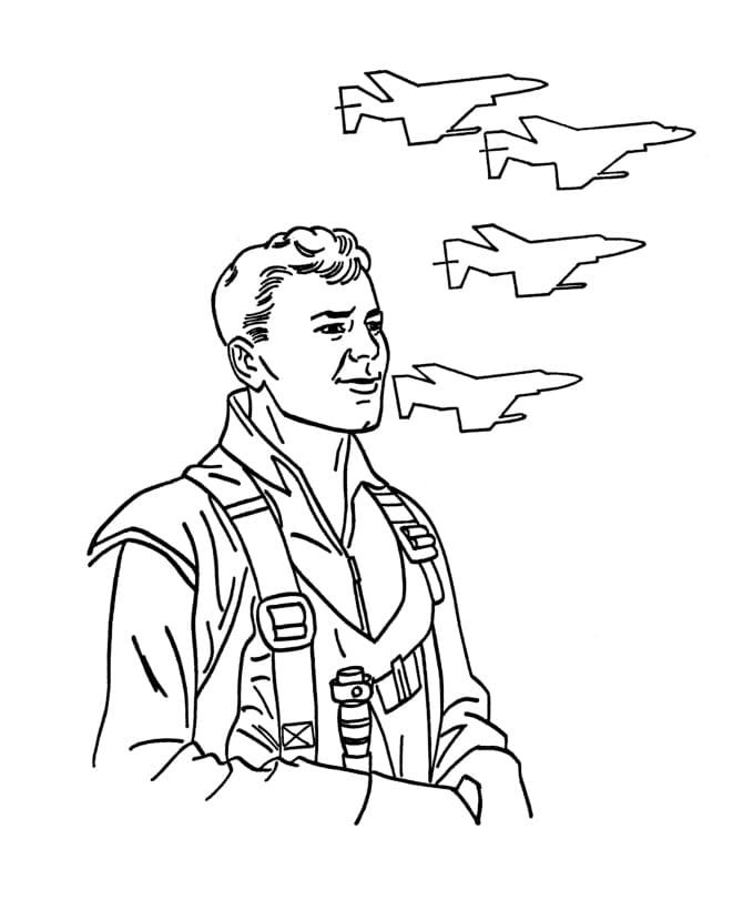 Desenho dePiloto 5 para colorir