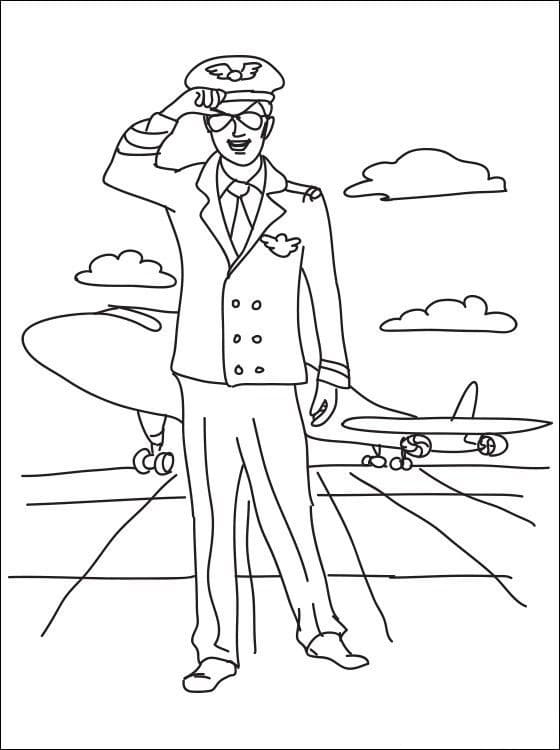 Desenho dePiloto 7 para colorir