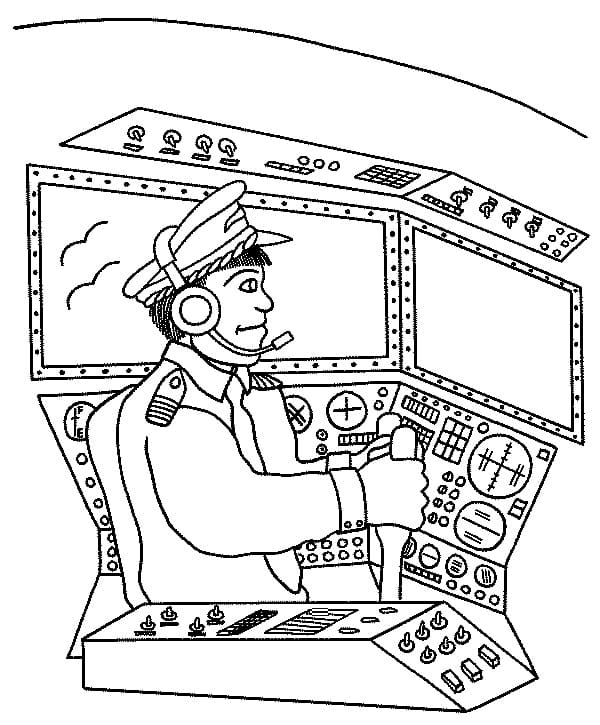 Desenho dePiloto 8 para colorir