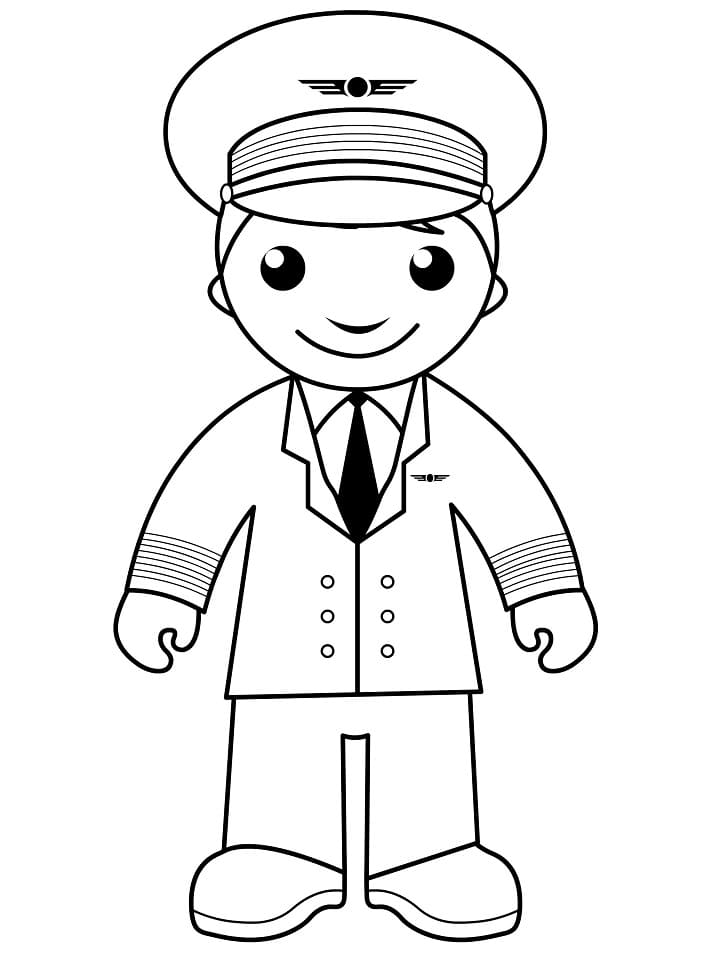 Desenho dePiloto de Desenho Animado para colorir