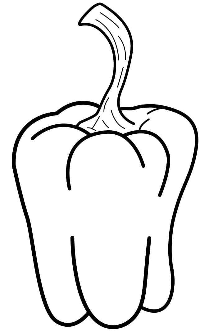 Desenho dePimentão 11 para colorir
