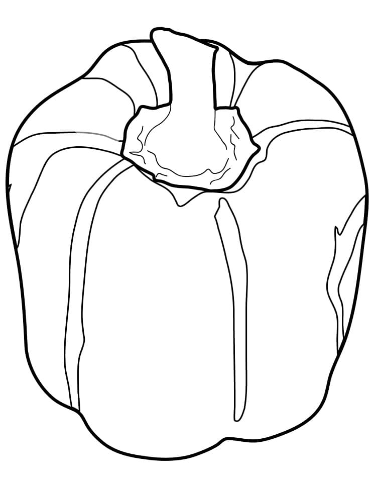 Desenho dePimentão 2 para colorir