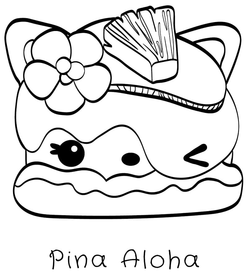 Desenho dePina Aloha Num Noms para colorir