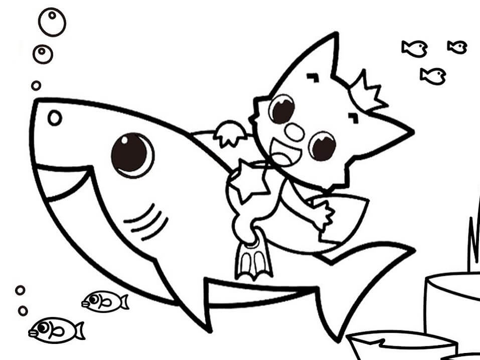 Desenho dePinkfong Baby Shark 1 para colorir