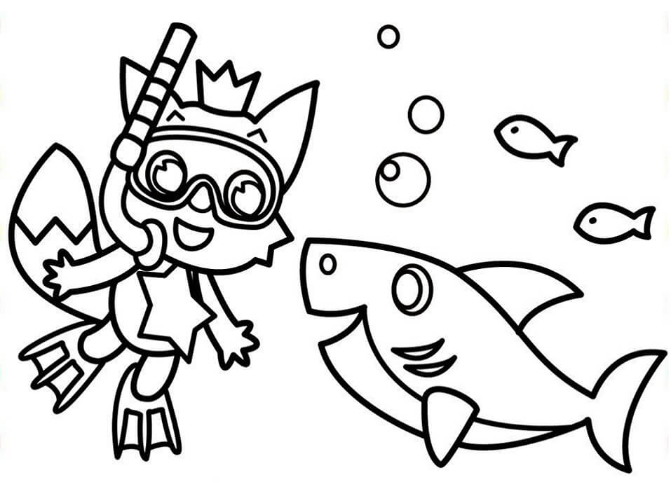 Desenho dePinkfong Baby Shark para colorir