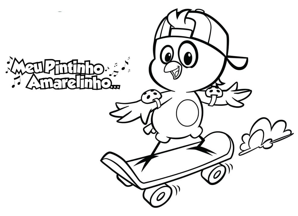 Desenho de Pintinho Amarelinho 7 para colorir