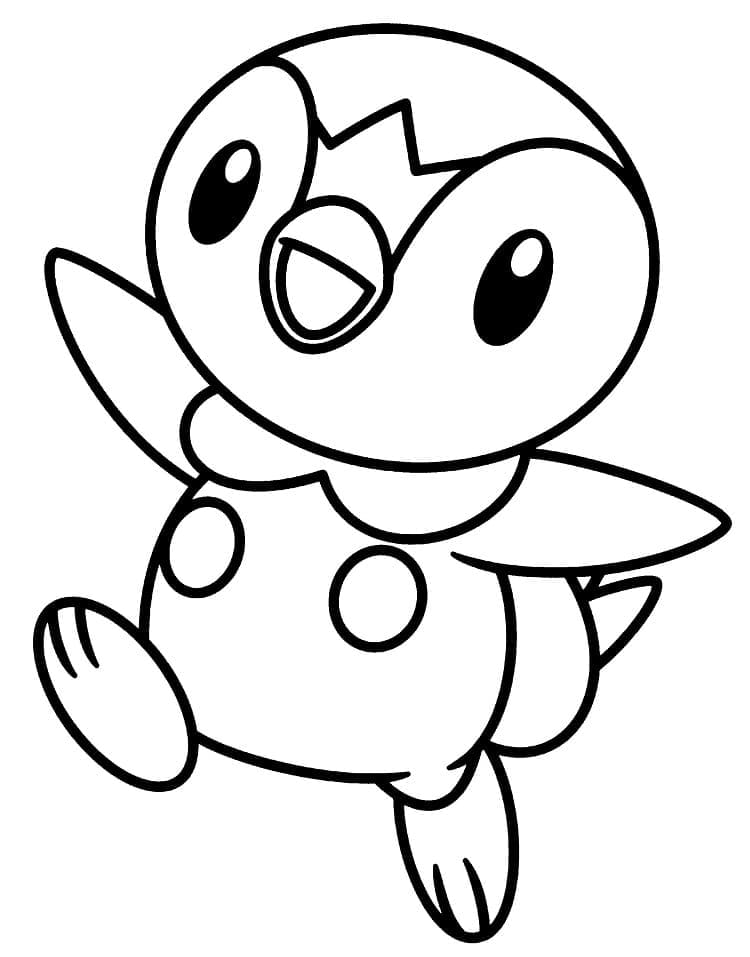 Desenho dePiplup Pokemon para colorir