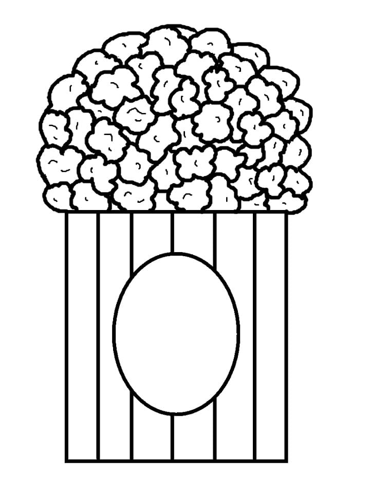 Desenho dePipoca 3 para colorir