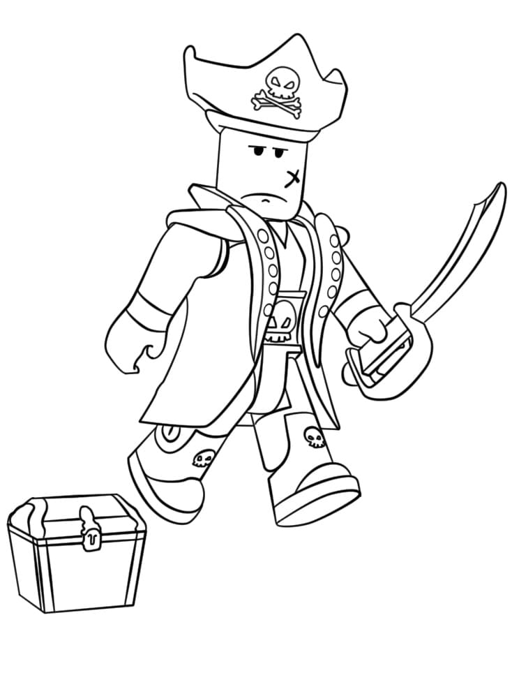 Desenho dePirata Roblox para colorir