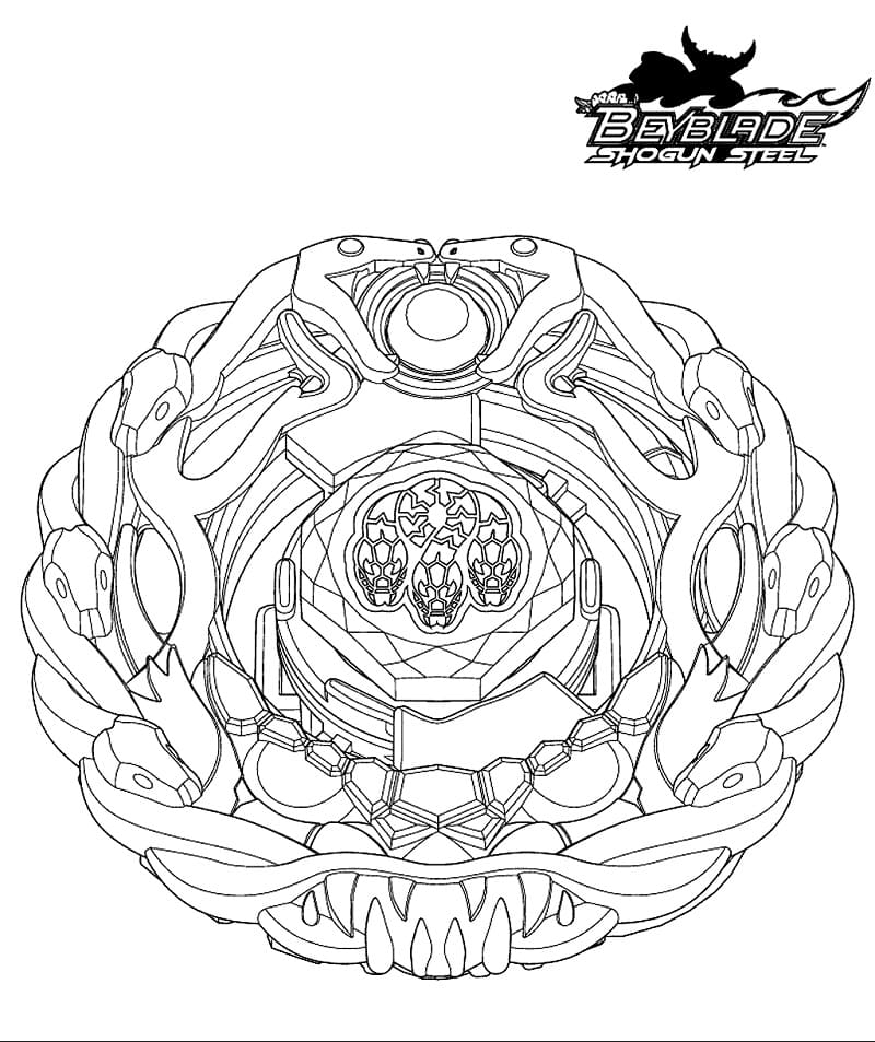 Desenho dePirate Orochi 145D Beyblade para colorir