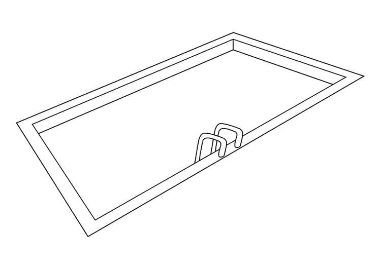 Desenho de Piscina Fácil para colorir