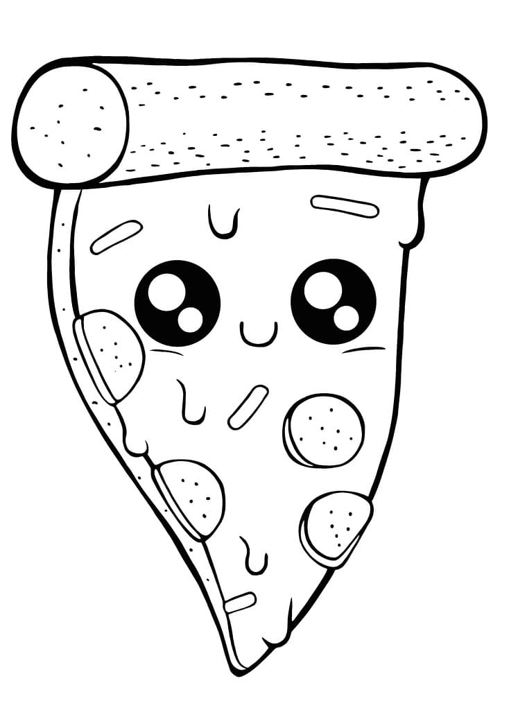 Desenho dePizza Fofa 1 para colorir