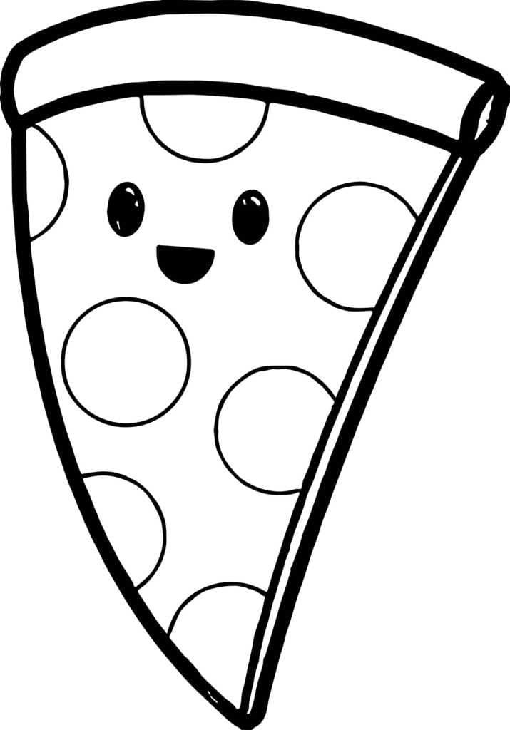 Desenho dePizza Fofa para colorir