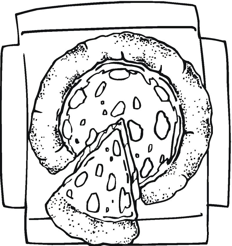 Desenho dePizza Saborosa 1 para colorir