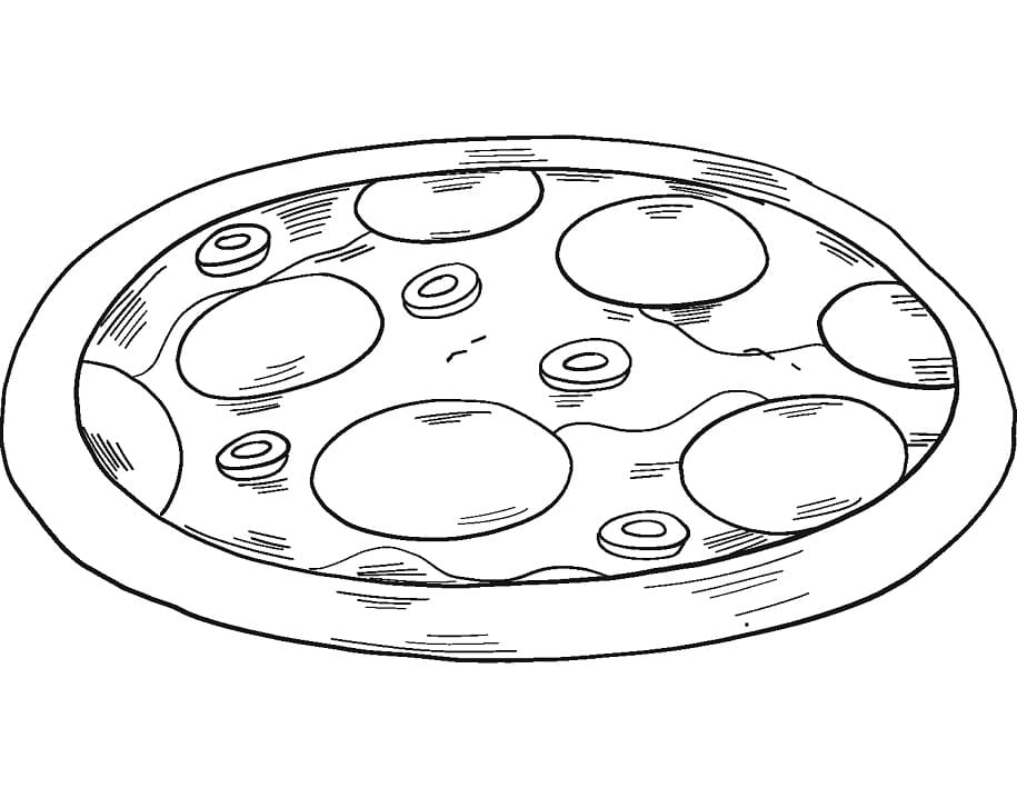 Desenho dePizza Saborosa 3 para colorir