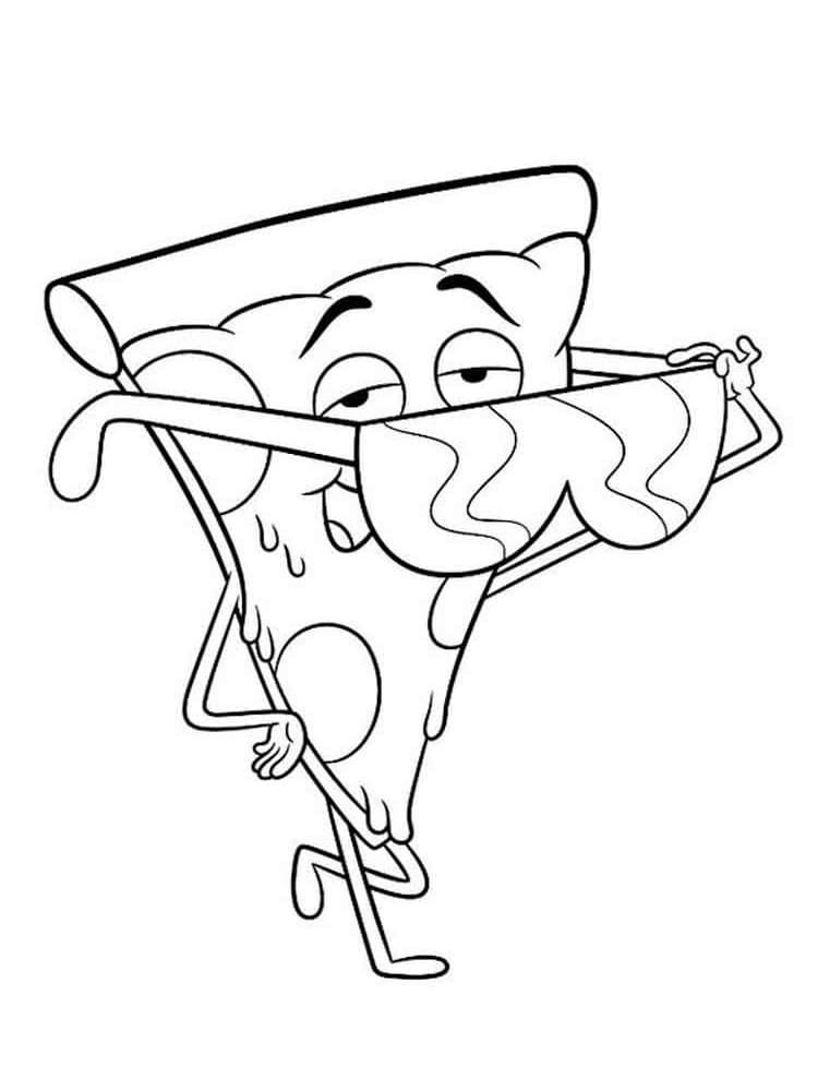 Desenho de Pizza Steve para colorir