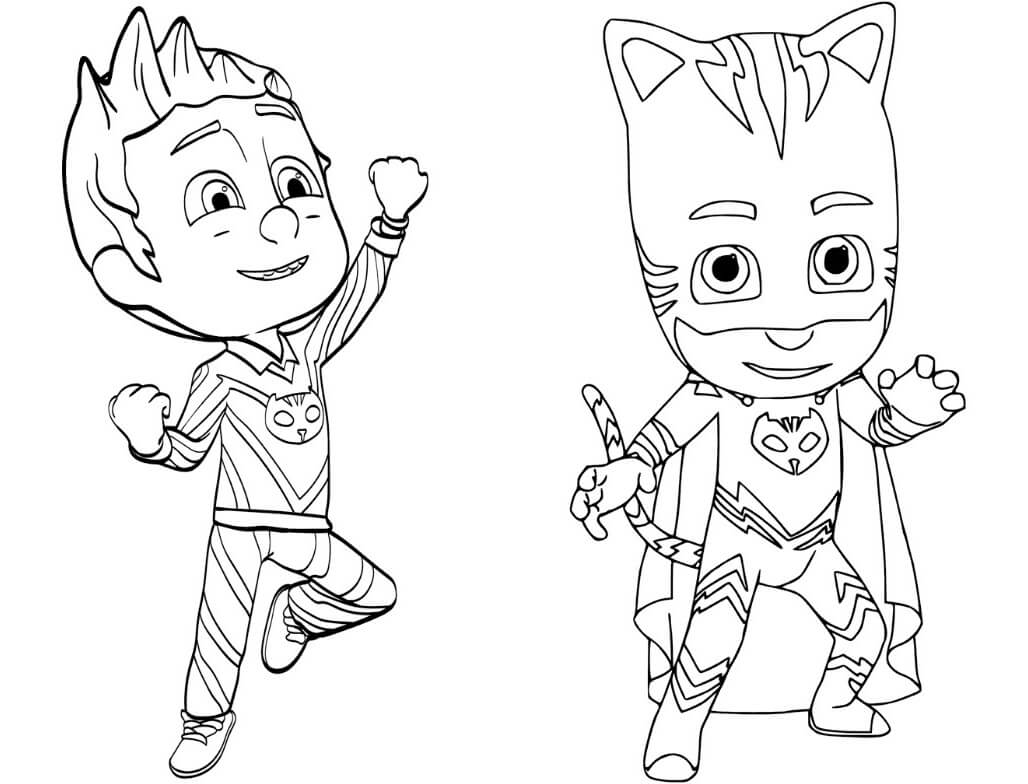 Desenho de PJ Catboy para colorir