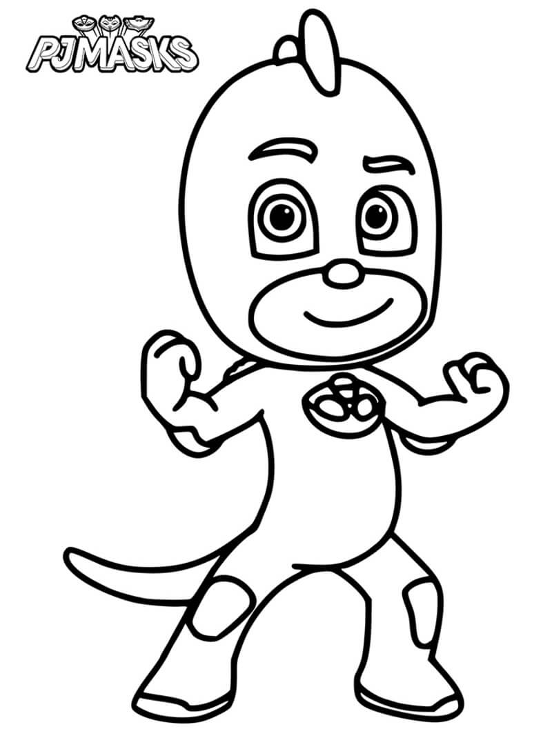 Desenho de PJ Gekko para colorir