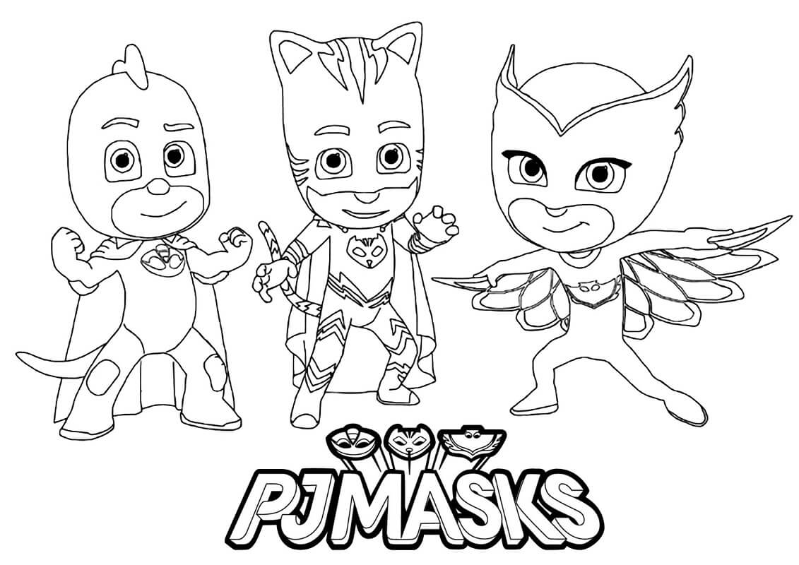 Desenho de PJ Masks 4 para colorir