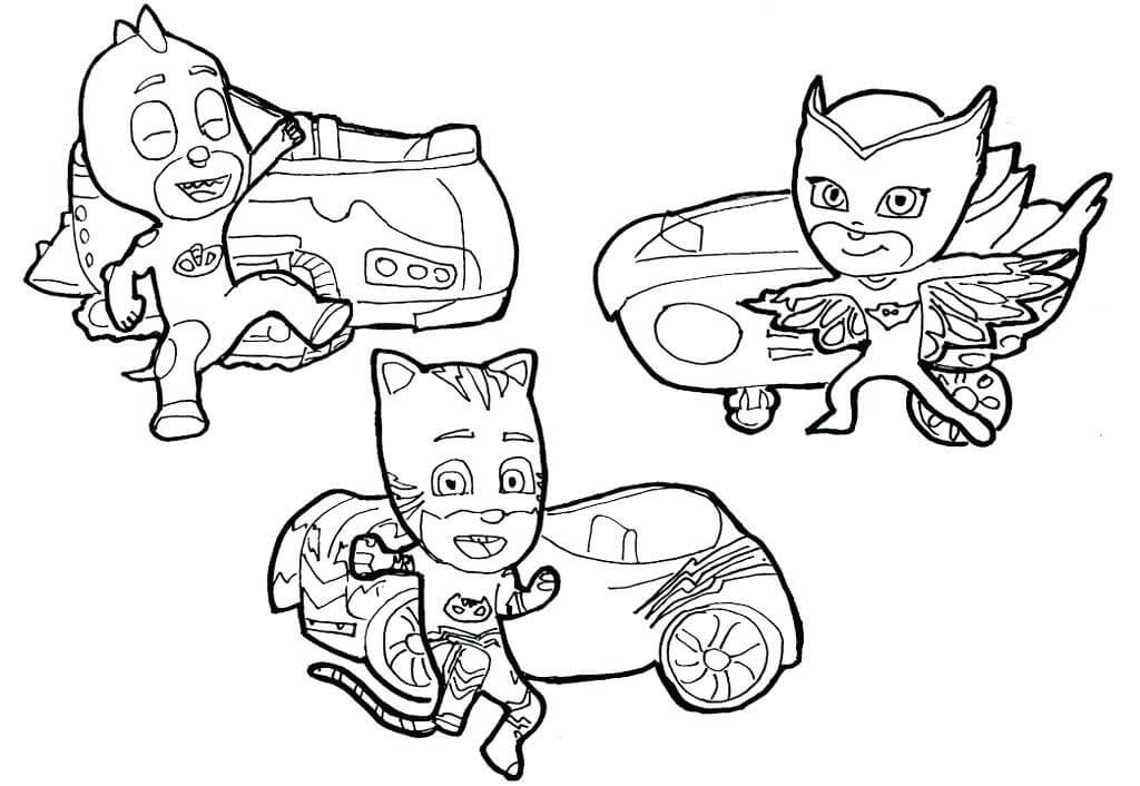 Desenho de PJ Masks 5 para colorir