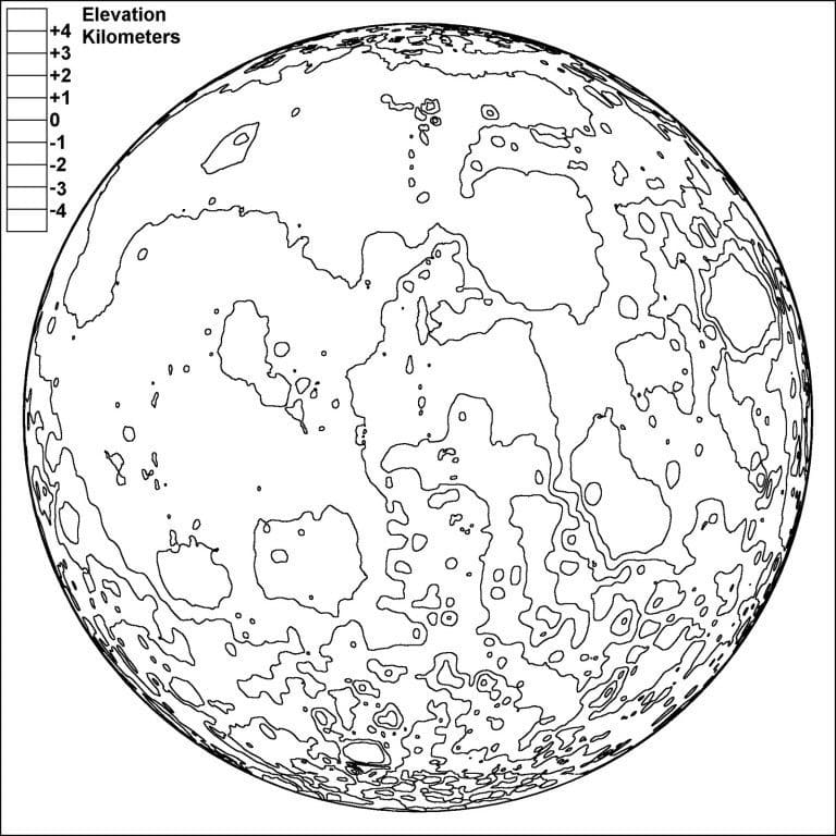 Desenho de Planeta Lua 1 para colorir