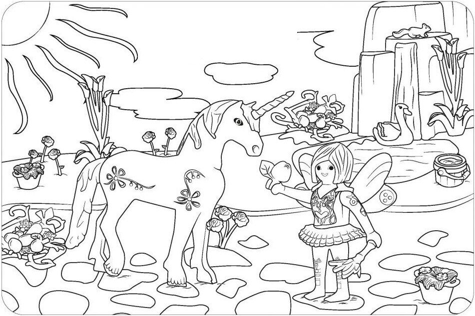 Desenho dePlaymobil 2 para colorir